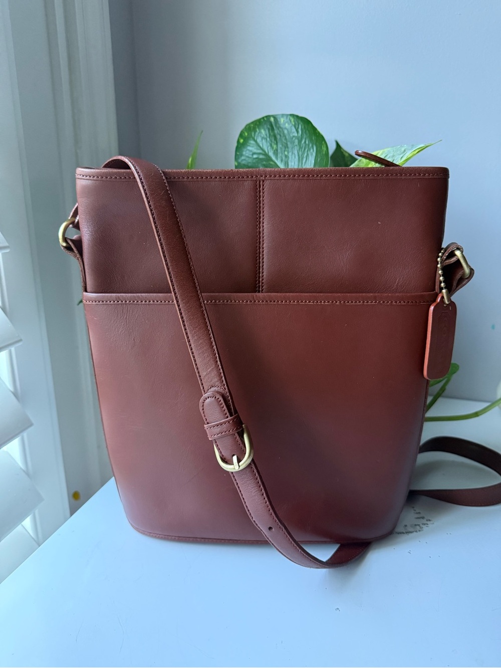 Coach SoHo Bleecker Mahagony Leather Bucket Purse